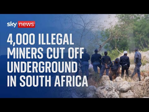 Watch live: Thousands of illegal miners trapped in disused South African mine as govt refuse to help