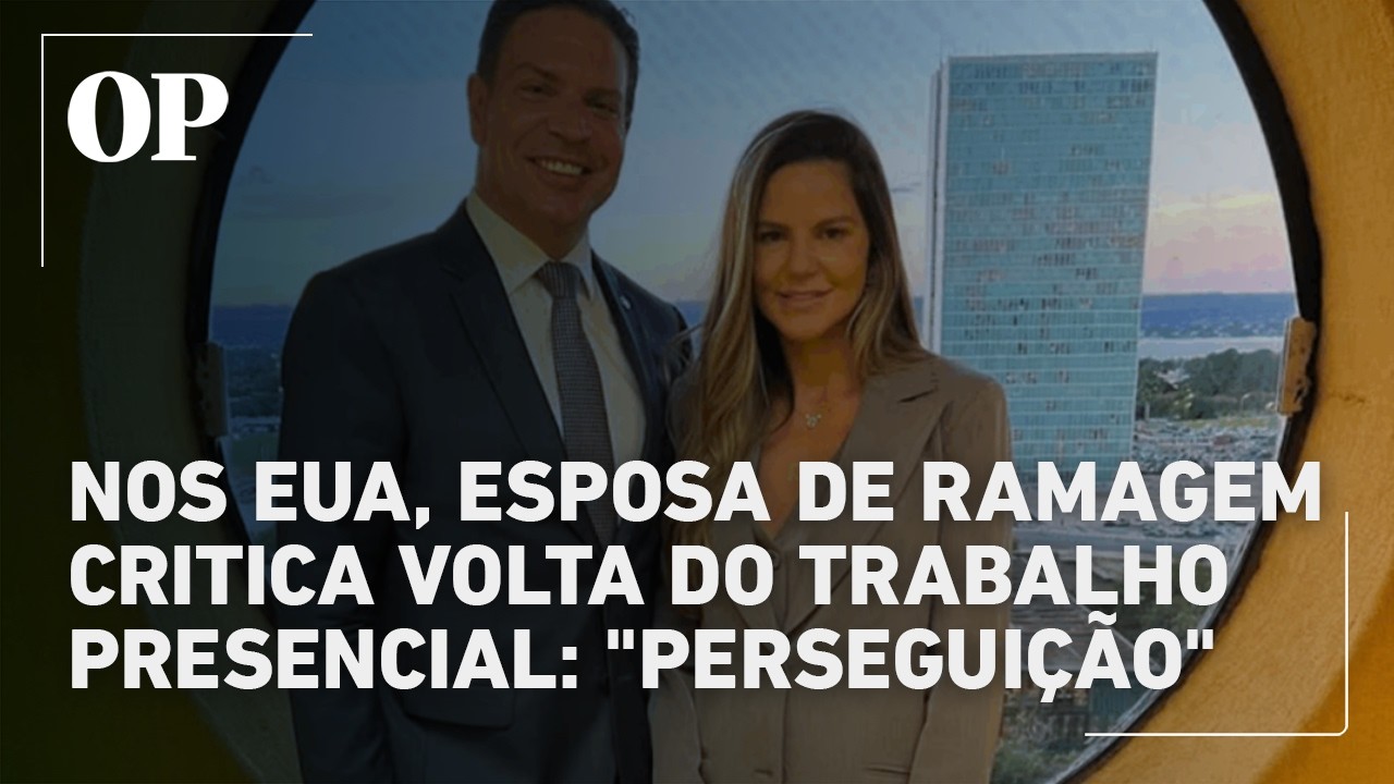 Nos EUA, esposa de Ramagem critica em vídeo volta do trabalho presencial: “Perseguição”