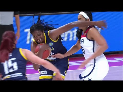 Jonquel Jones WHACKS WNBA Teammate In The Face Then Apologizes | USA Basketball vs Bosnia, World Cup