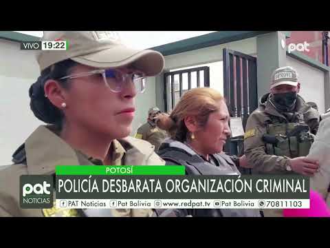 Policía de Potosí desbarata organización criminal internacional