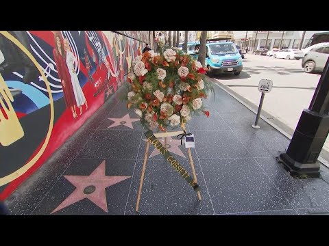 Flowers placed at Louis Gossett Jr.'s Walk of Fame Star
