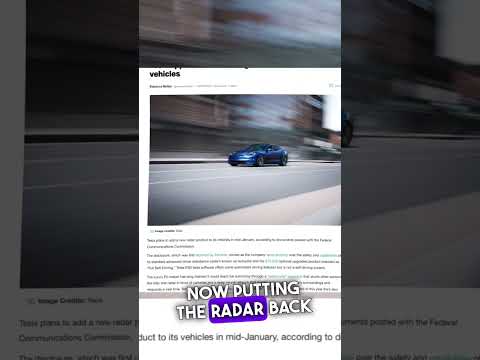 Radar is back in the Tesla Cars! #shorts ￼