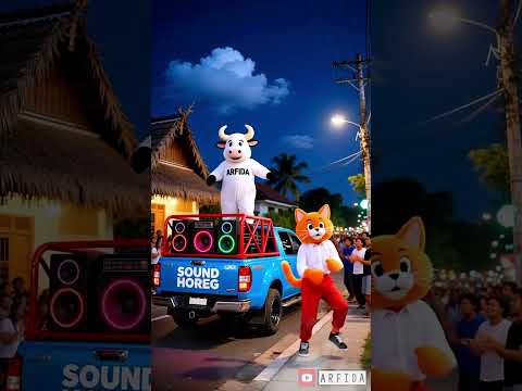 Aku suka nonton sound horeg maskot sapi joget truk sound system #soundhoreg #ai #badut
