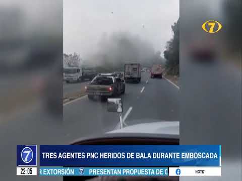 Autopatrulla PNC emboscada en Sololá
