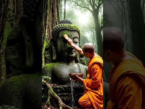 ทำความสะอาด พระพุทธรูปโบราณที่ถูกทิ้งไว้ในป่า