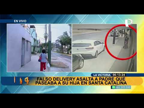 La Victoria: falso delivery asalta a padre que paseaba a su bebé en Santa Catalina