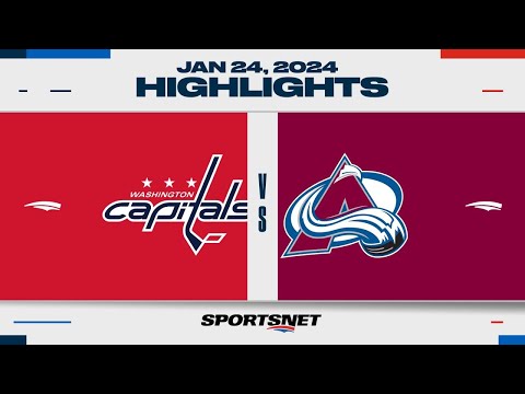 NHL Highlights | Capitals vs. Avalanche - January 24, 2024