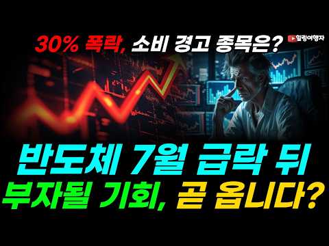 <strong>미국증시</strong>, 반도체 7월 급락 뒤 찾아온 기회가 곧 올까? 기름값 갑자기 급락한 이유는? 오늘 30% 폭락한 종목에 소비시장 경고가? 뉴욕증시, 엔비디아 실적이 곧 답을 말해줍니다!