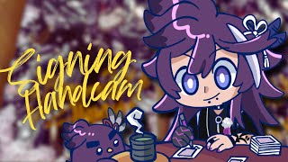 【HANDCAM】Working on stream with my Hakkito! Let's sign some postcards 