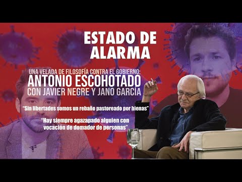 Velada filosófica contra Pedro Sánchez de Antonio Escohotado con Javier Negre y Jano García