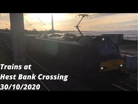 *Faulty Alarm* Trains at Hest Bank Crossing (30/10/2020)