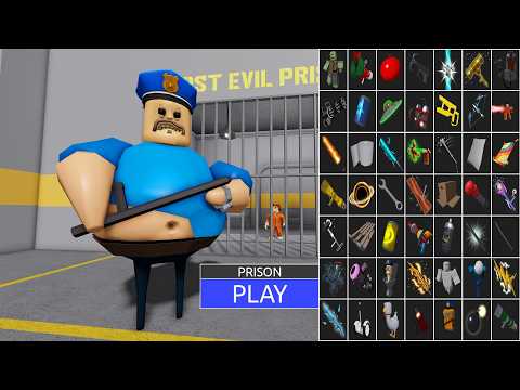 All Items Unlocked BARRY'S PRISON RUN OBBY HARD MODE - Roblox Update All Morphs Full Gameplay