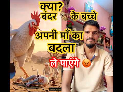 क्या ? बंदर 🐒 के बच्चे मुर्गा 🐓 से अपनी माँ का बदला ले पाएंगे? #shorts #ai #monkey