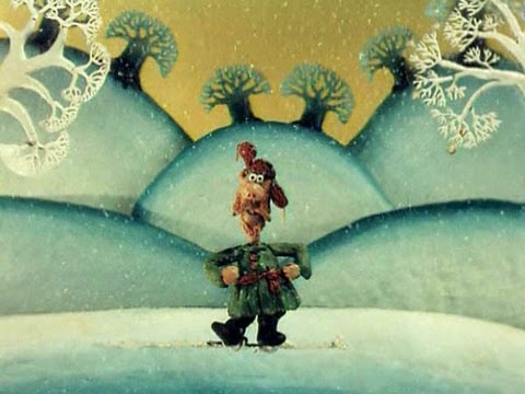 Кадр из мультфильма «Падал прошлогодний снег»