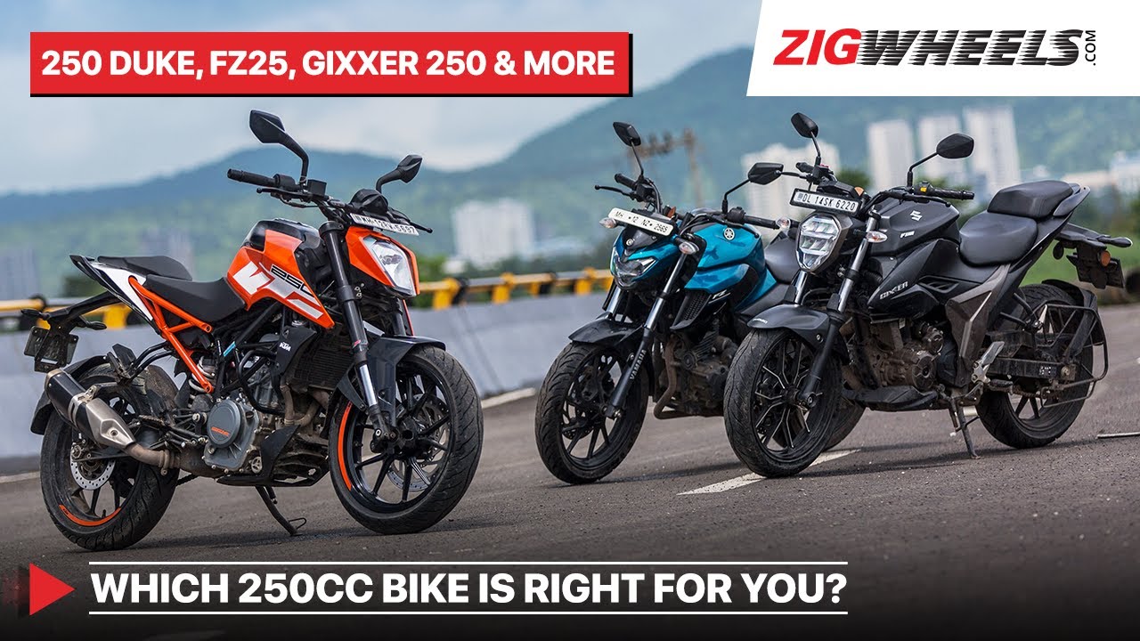 Best 250cc bikes In India - Suzuki Gixxer 250, KTM 250 Duke, Bajaj Dominar 250 & More