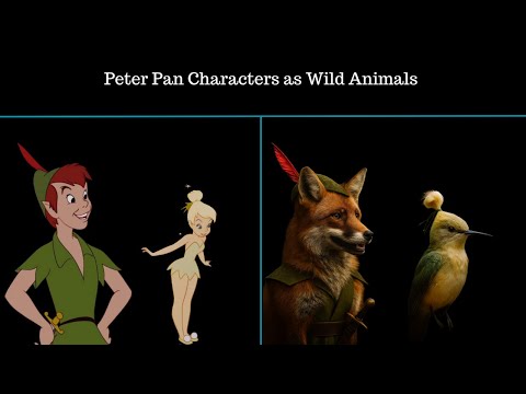 What If Peter Pan Characters Were Wild Animals? | AI Realistic Animal Transformation 🧚‍♂️🌿✨