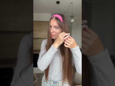 Как носить ободок на голову?🧐 #hairstyle