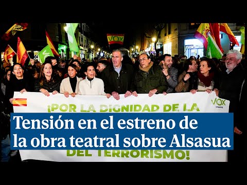Protestas, calles cortadas y tensión en el estreno en Madrid de la obra teatral sobre Alsasua