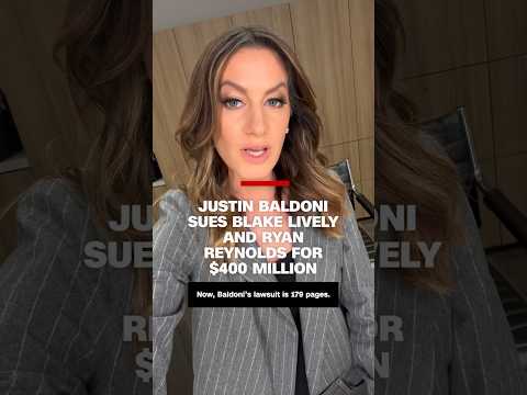 Justin Baldoni sues Blake Lively and Ryan Reynolds for $400 million