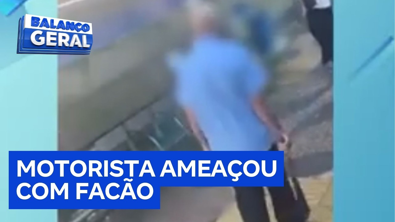 Motorista de ônibus ameaça passageiro com facão no interior de SP
