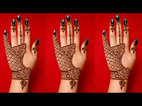 Amazing Mehendi Design For Back Hand || Rose Flower Heena Design || Viral Video 