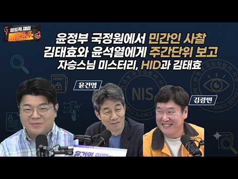 [윤정부 국정원민간인사찰]국정원에서 민간인 사찰해 김태효거쳐 윤석열에게 주간보고