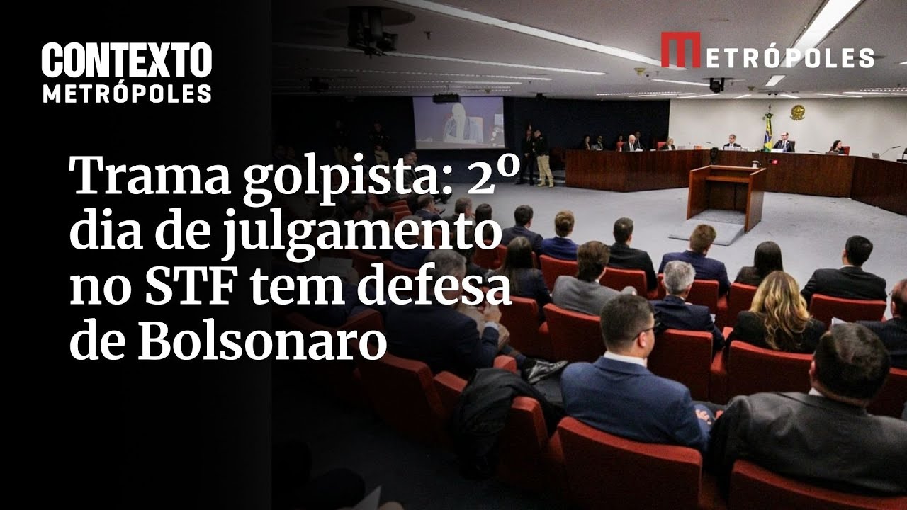 Trama golpista 2º dia de julgamento no STF tem defesa de Bolsonaro