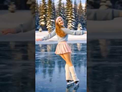 Winter Magic on the Lake #skating #lake #cinematic