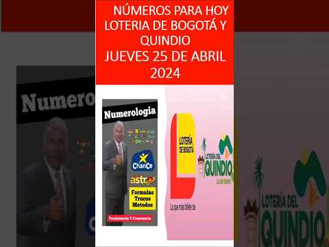 Shorts NÚMEROS DE LA SUERTE LOTERIA DE BOGOTA Y QUINDIO HOY JUEVES 24 de abril de 2024