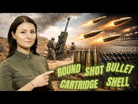 Bullet, round, cartridge, shell, case, projectile, shot: різниця | Військова англійська | Урок 97