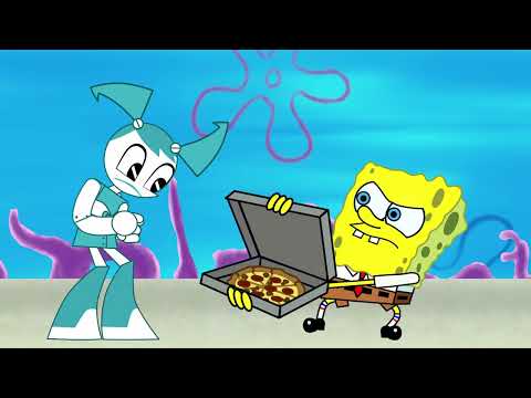 Jenny and Spongebob pizza time meme