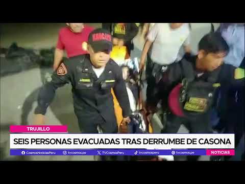 Trujillo: Seis personas evacuadas tras derrumbe de casona