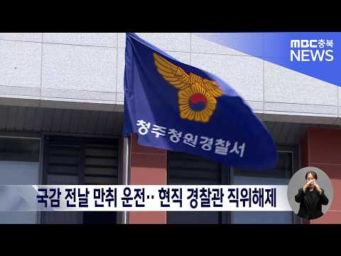 국감 <strong>전날</strong> 만취 운전‥차 2대 들이받은 현직 경찰관 직위해제