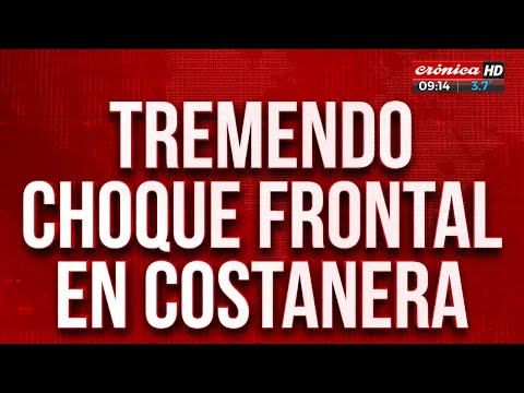 Impresionante choque frontal en Costanera: hay cuatro heridos