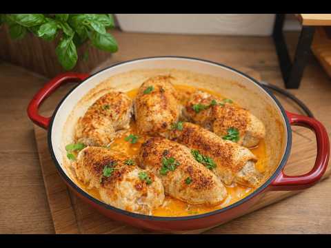 Roladki z kurczaka z pieczarkami i masłem, prosty przepis na obiad #kurczak #prostyprzepis #naobiad