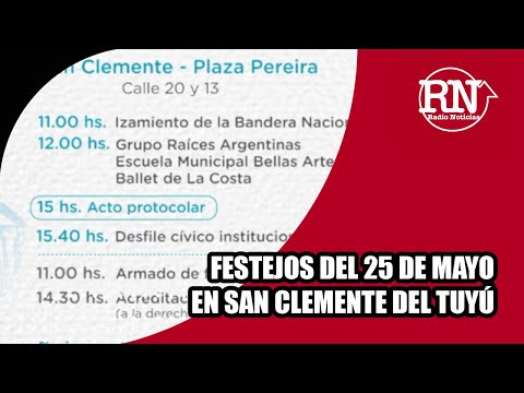 Festejos del 25 de mayo en San Clemente del Tuyú