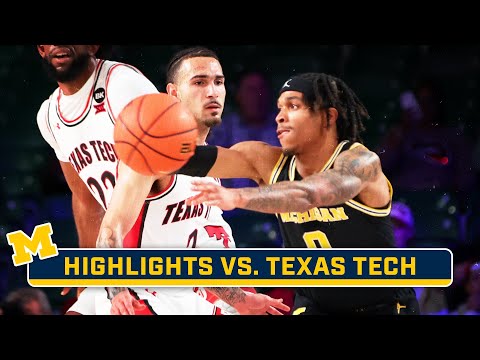 Michigan vs. Texas Tech | Highlights | Big Ten Men’s Basketball | Nov. 24, 2023