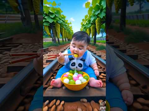 ❤️ Evolution of Baby: Train Attack on Baby for Food Eating #cat #cute #love #shorts BabyLos 96