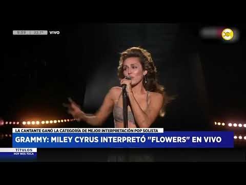 Grammy: Miley Cyrus interpretó Flowers en vivo ? HNT a las 8 ? 05-02-24