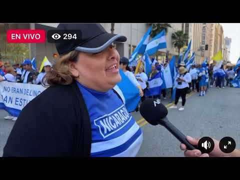 Nicaragüenses marchan en Los Ángeles y en Miami conmemorando abril en resistencia
