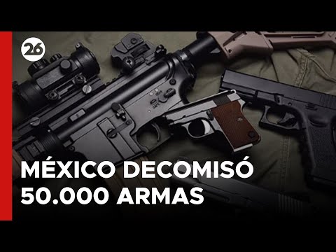 México decomisó 50.000 armas y el 75% provenía de EEUU