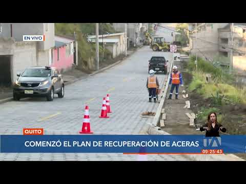 La Epmmop inicia su plan de recuperación de aceras en Quito