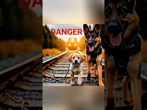 TRAIN VS PUPPY! 💔 Abandoned Dog's Last Seconds. Until a Hero Appears! #Shorts