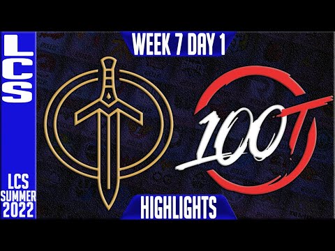 GG vs 100 Highlights | LCS Summer 2022 W7D1 | Golden Guardians vs 100 Thieves