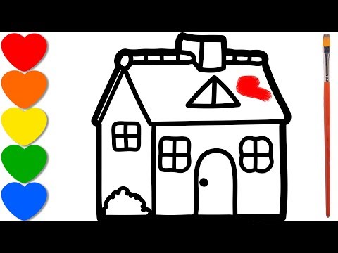 House painting and drawing for kids, learn colors for toddlers