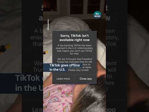 TikTok has gone dark in the U.S. after supreme court upheld a ruling banning the app #itvnews