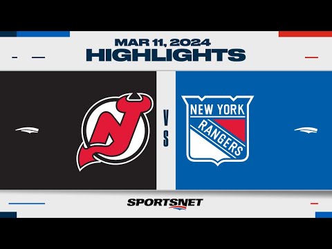 NHL Highlights | Devils vs. Rangers - March 11, 2024