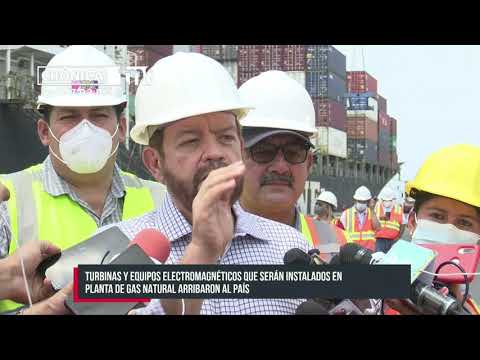 Arriban a Nicaragua turbinas para la planta de gas natural en construcción