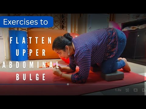 Best exercises to flatten upper abdominal bulge by Pooja Pandey Tripathi #diastasisrecti