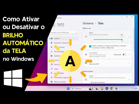 Como Ativar/Desativar o BRILHO AUTOMÁTICO da TELA no Windows